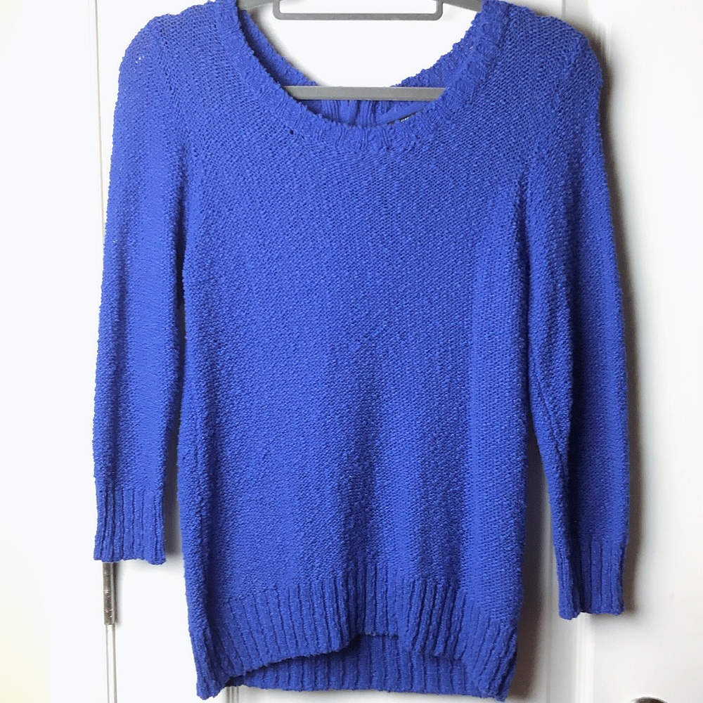 100% Cotton Cobalt Blue Slouchy Sweater